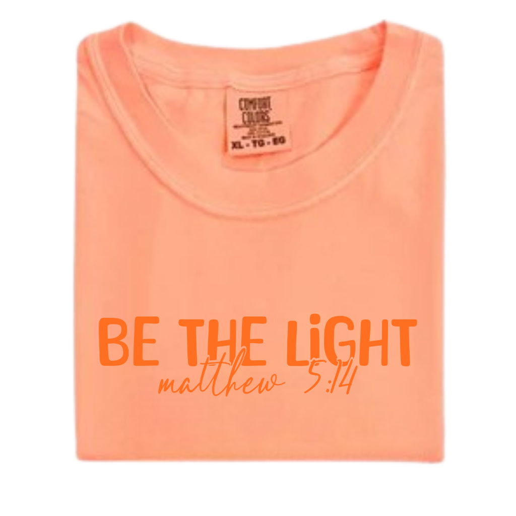 Be the Light – Matthew 5:14 Comfort Colors Christian Tee