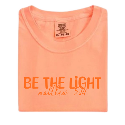 Be the Light – Matthew 5:14 Comfort Colors Christian Tee
