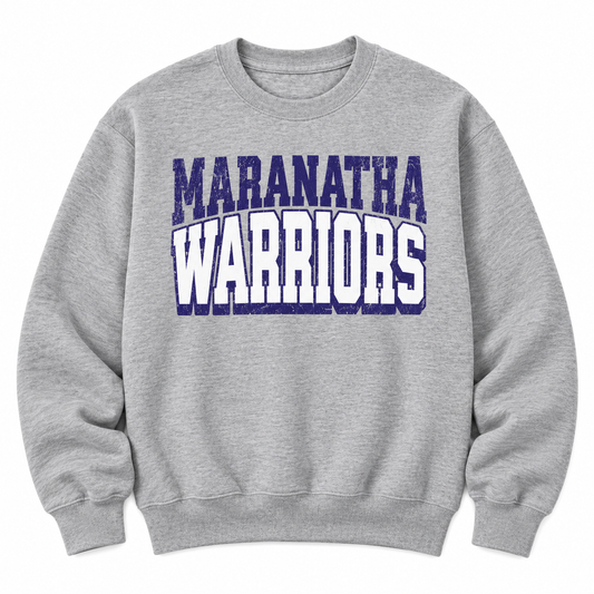 Maranatha Warriors Sport Grey Crewneck Sweatshirt