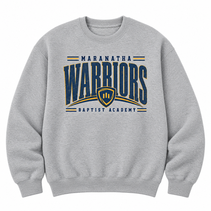 WARRIORS Maranatha Baptist Academy Sport Grey Crewneck Sweatshirt
