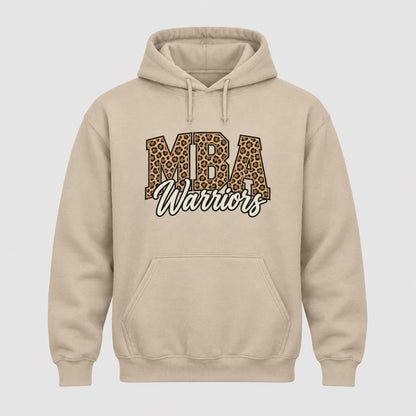 Maranatha MBA leopard Warriors design on Sand hoodie