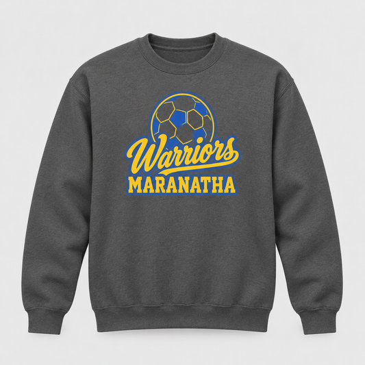 Maranatha Soccer Warriors charcoal crewneck sweatshirt