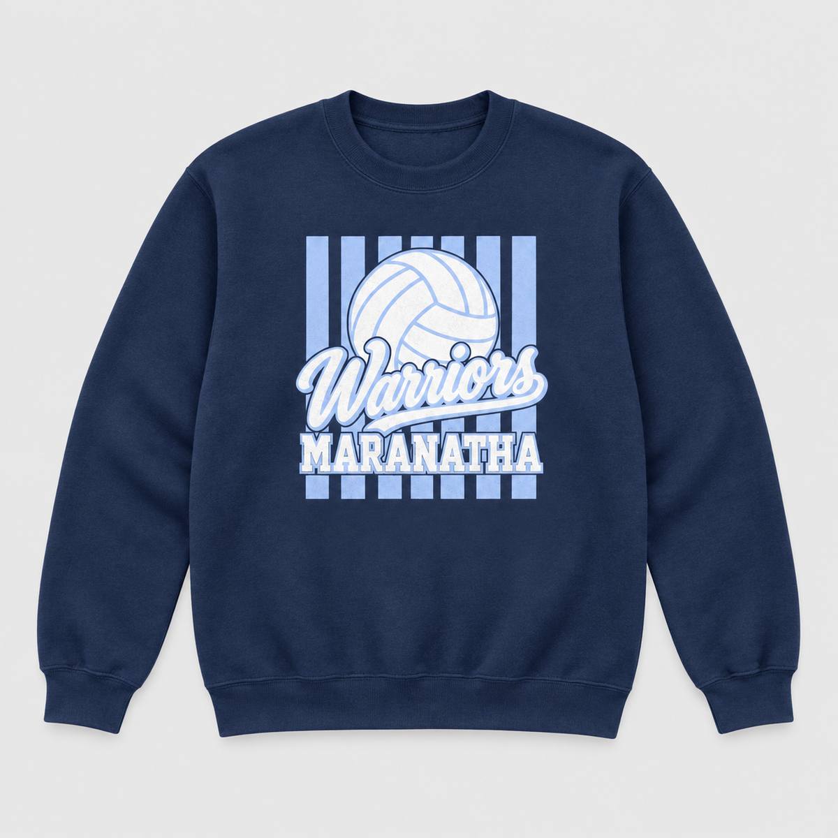 Maranatha Volleyball Warriors Blues navy crewneck sweatshirt