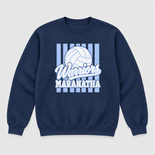 Maranatha Volleyball Warriors Blues navy crewneck sweatshirt