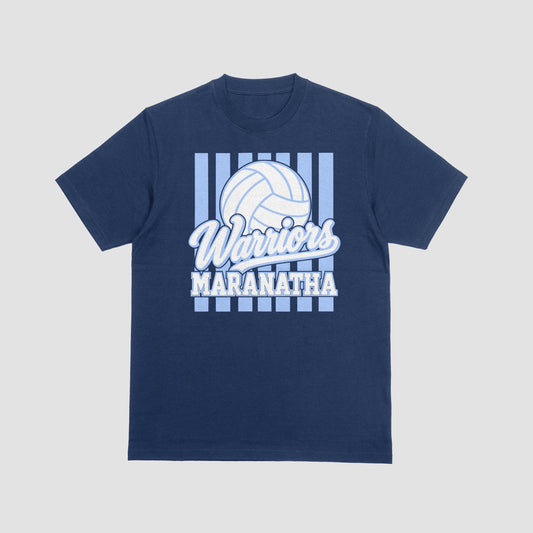 Maranatha Volleyball Warriors Blues navy spirit tee