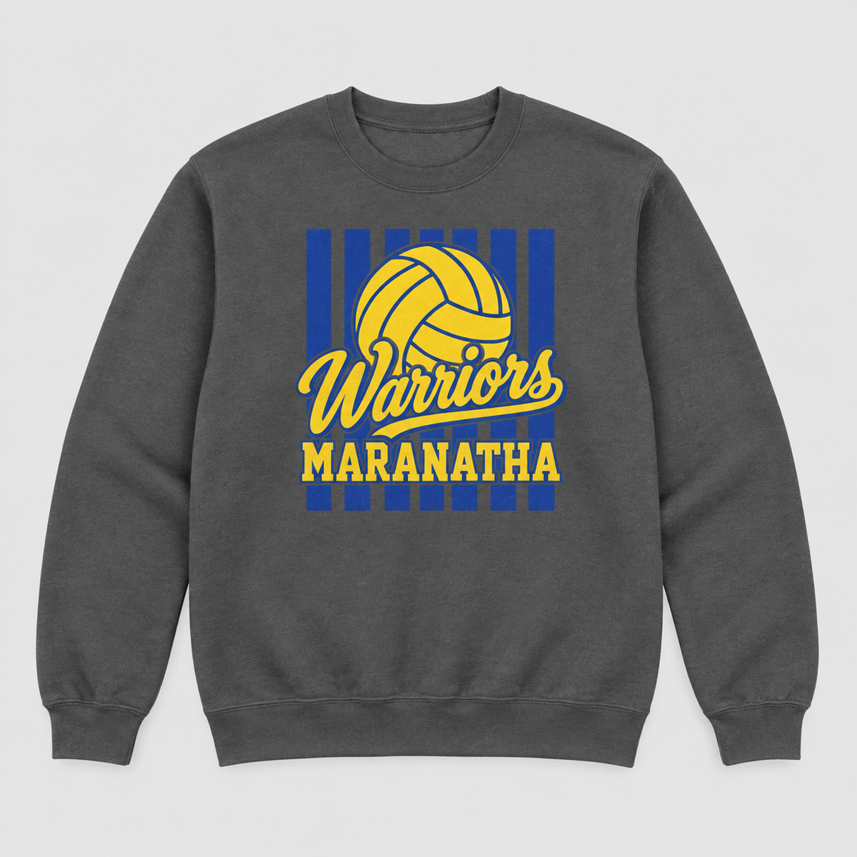 Maranatha Volleyball Warriors charcoal crewneck sweatshirt