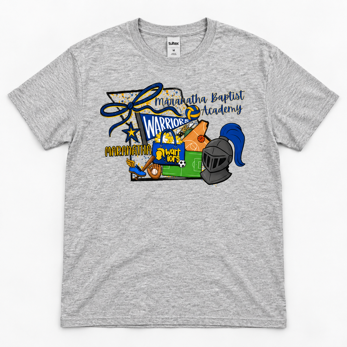 Maranatha Warriors All-Sports Heather Grey Spirit Tee