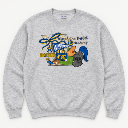 Maranatha Warriors All-Sports Sport Grey Crewneck Sweatshirt