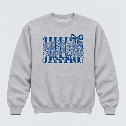 Maranatha Warriors Bow sport grey crewneck sweatshirt