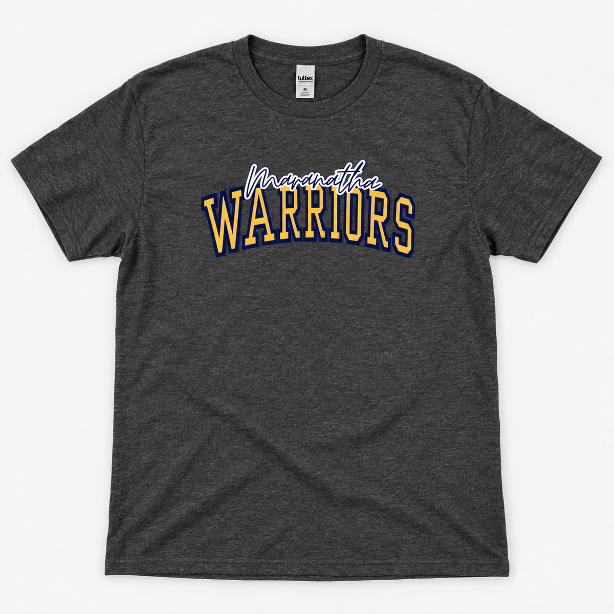 Maranatha Warriors Collegiate Charcoal Spirit Tee
