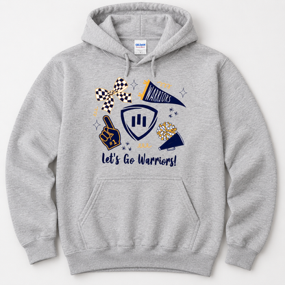 Maranatha Warriors Cheer Sport Grey Gildan 18500 hoodie