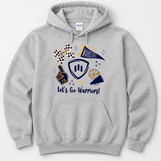 Maranatha Warriors Cheer Sport Grey Gildan 18500 hoodie