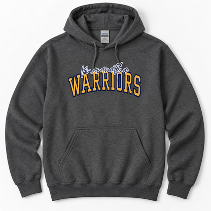 Maranatha Warriors Collegiate charcoal Gildan 18500 hoodie