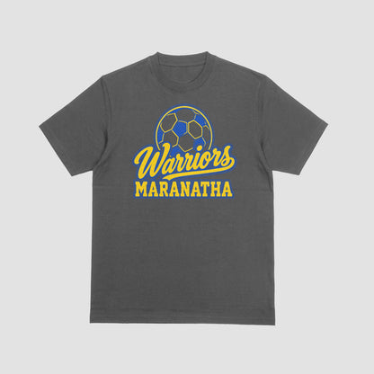 Maranatha Soccer Warriors Charcoal Spirit Tee mockup
