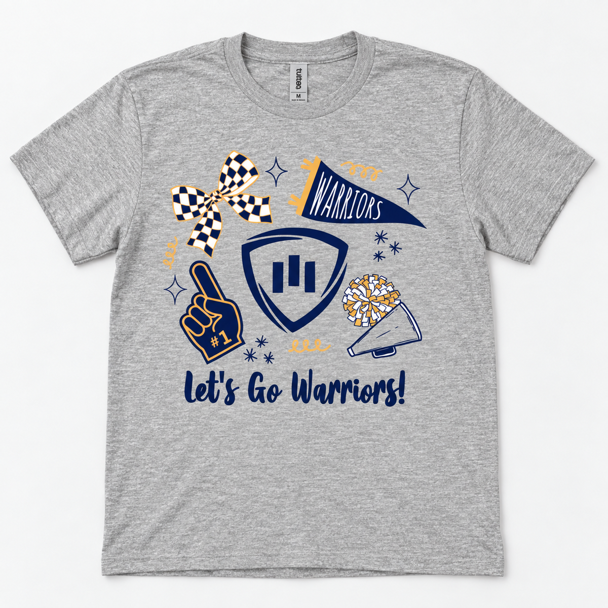 Maranatha Warriors Cheer Heather Grey Spirit Tee