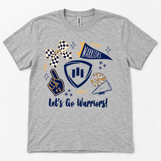 Maranatha Warriors Cheer Heather Grey Spirit Tee